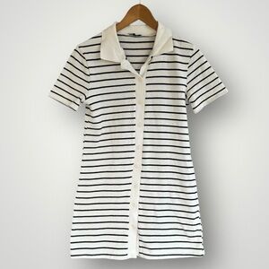 🍁Zara Black and Cream Lightweight Sweater Dress